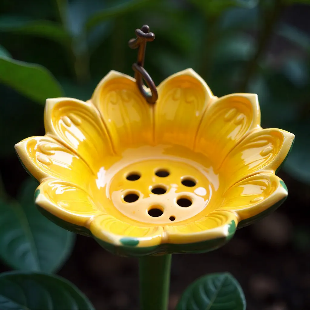 Maalattu keraaminen ruokintapaikka